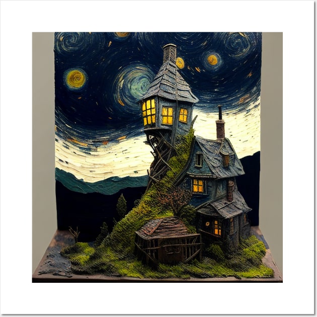 Starry Night Over The Burrow Wall Art by Grassroots Green